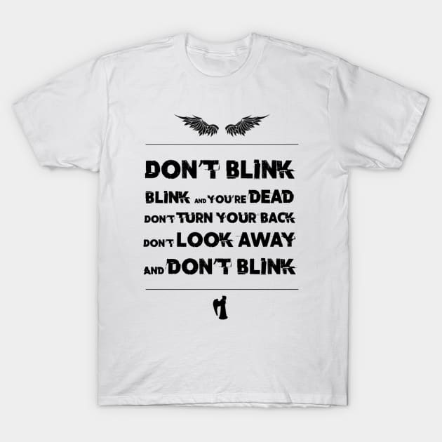 Blink! (Black) T-Shirt by _Eleanore_